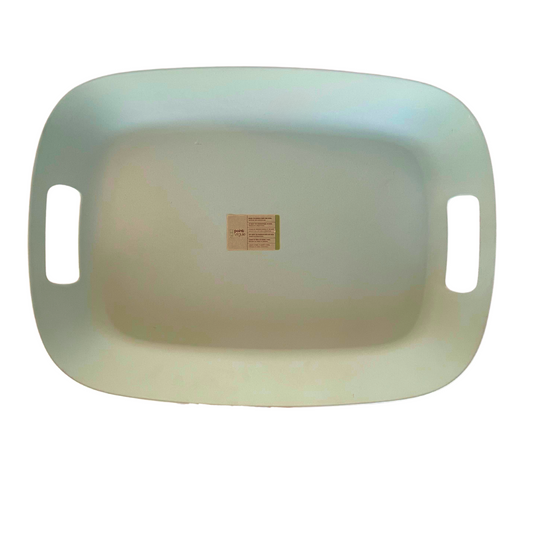 Point-Virgule Bamboo Fiber Tray With Handles Sage Green - 46,7x34x5,2cm