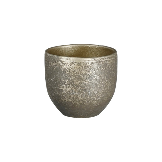 Small Carrie Pot Round Black Rustic by Mica