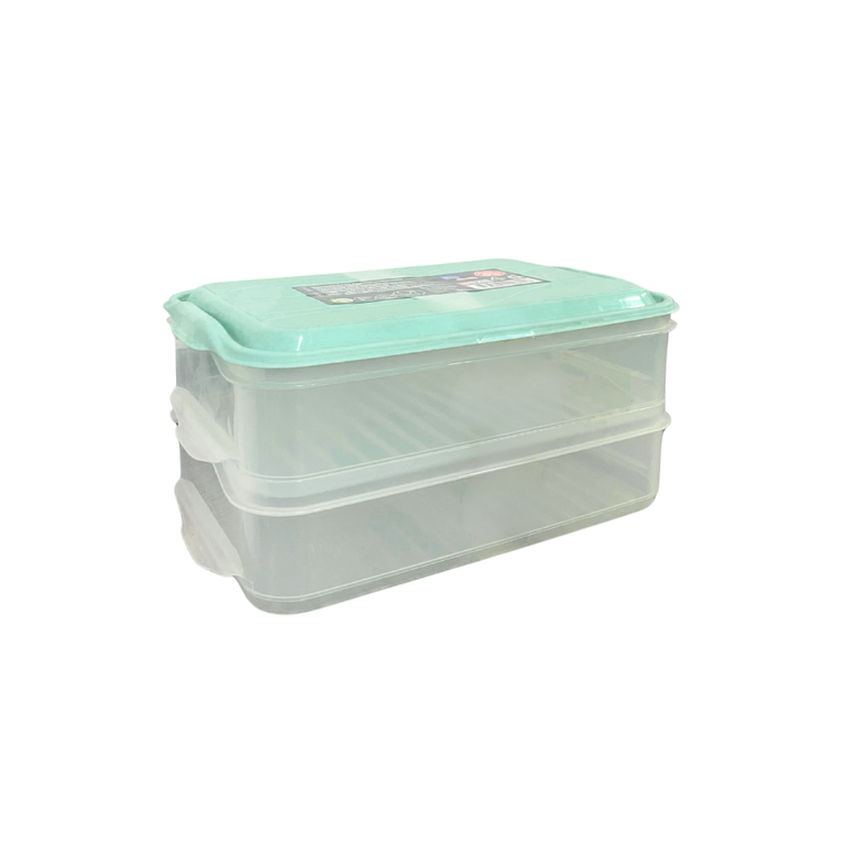 Stacking Food Storage Boxes, 2x 1.35L