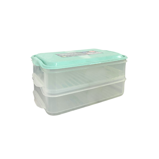 Stacking Food Storage Boxes, 2x 1.35L