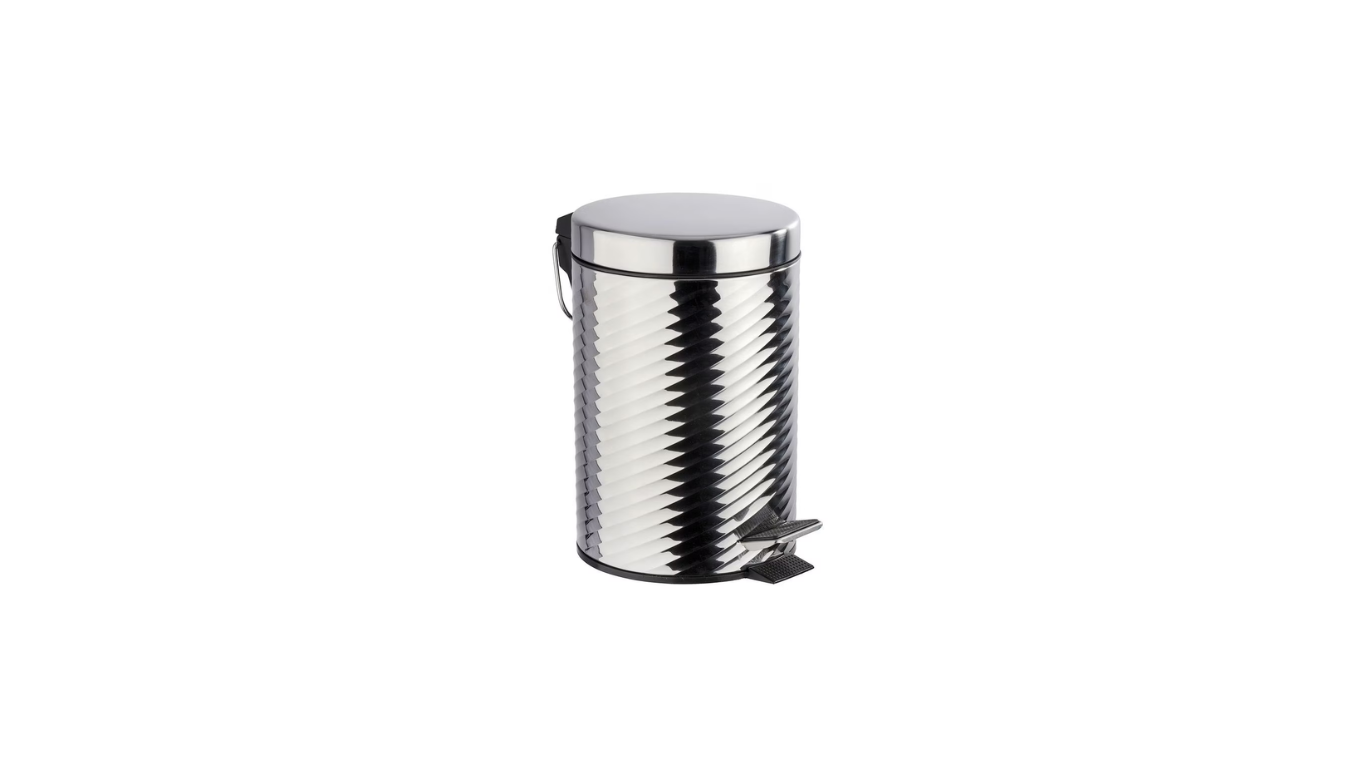 Spiro Cosmetic pedal Bin  Glossy Stainless steel 3L by Wenko.de