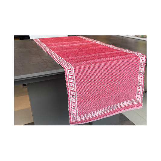 Table Runner Red and White