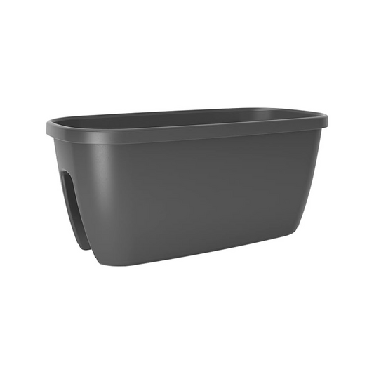 Emsa Poetic Railing Pot for Balcony – self-watering system – Granite -517468