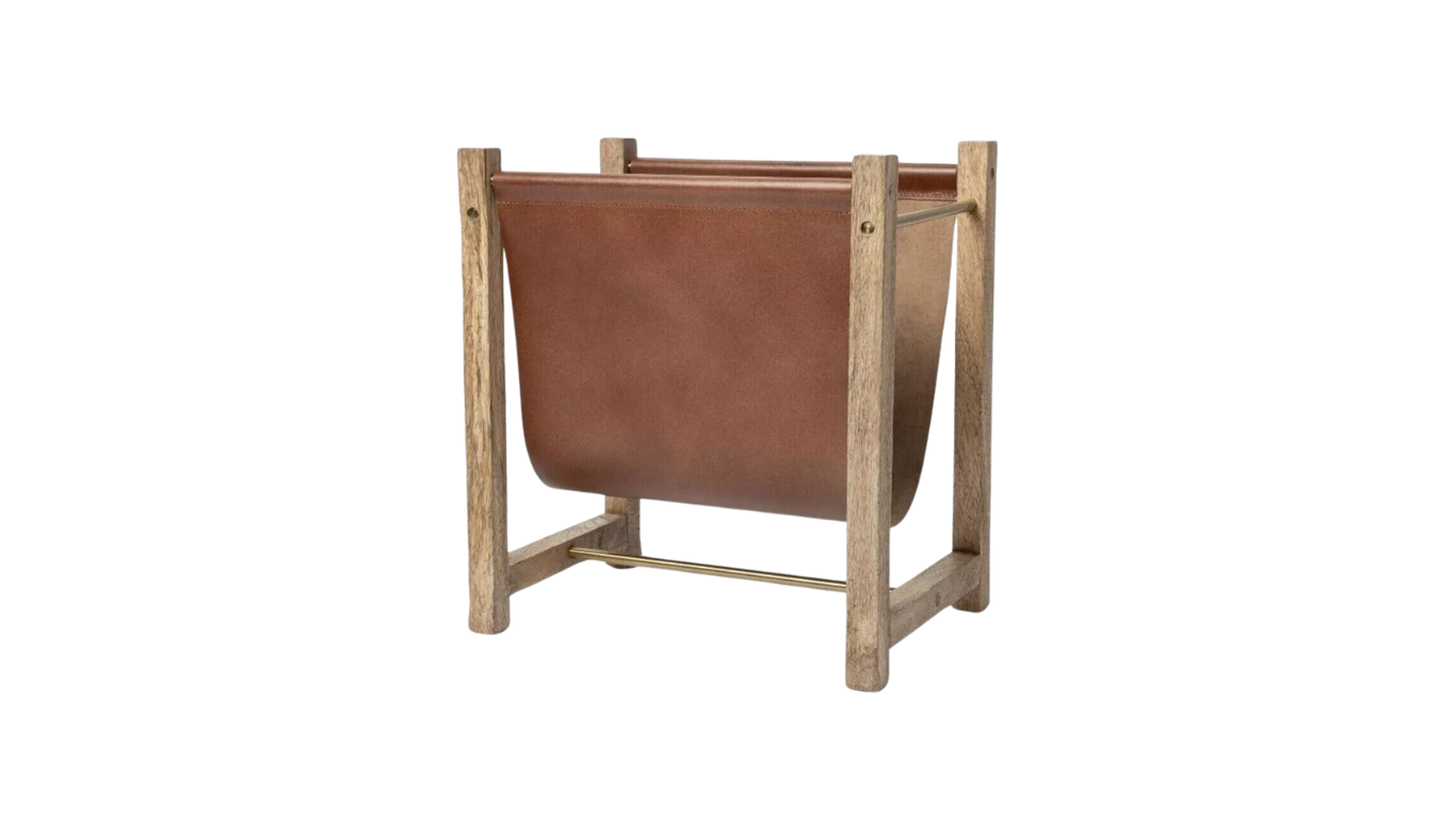Leather Magazine Holder