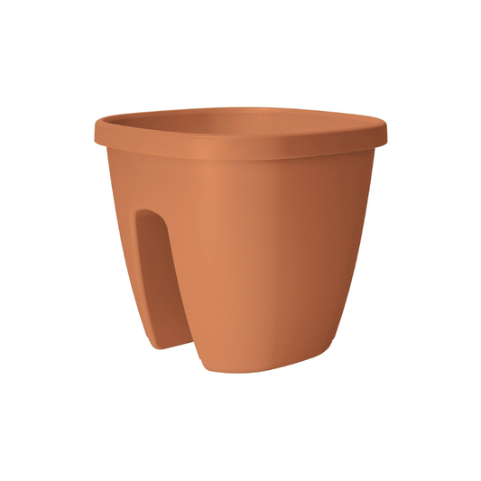 Emsa Railing Pot for the Balcony – self-watering system – Terracotta -517468