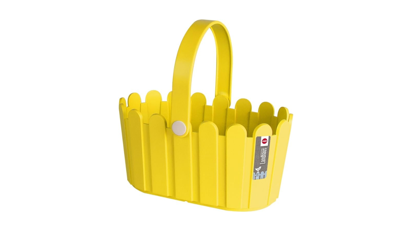 Emsa 513926 Flower Pot- basket, country House Style- 28 x 18 cm – Yellow