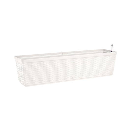 Emsa 515024-75 CM- Casa Mesh Flower Pot-self-watering system- white
