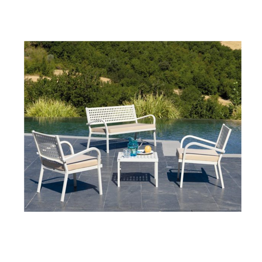 Alice two-Seater outdoor sofa- Powder Coating - Made in Italy