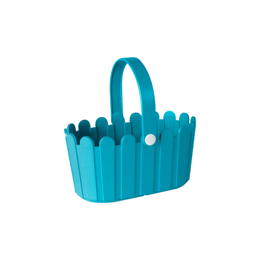 Emsa 513927 Flower Pot- basket, country House Style- 28 x 18 cm -Turquoise