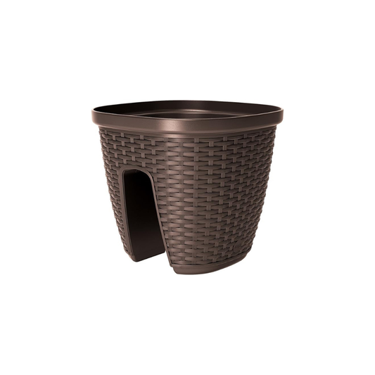 Emsa 515014 Casa Mesh Railing Pot- Mocha