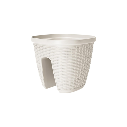 Emsa 515012 Casa Mesh Railing Pot- White