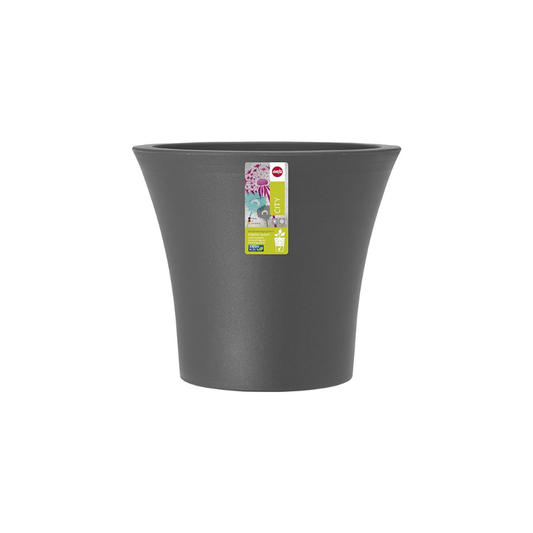 Emsa 514325 Balcony Flower Pot, Self-Watering System, 4 Liter, Granite - 25 CM