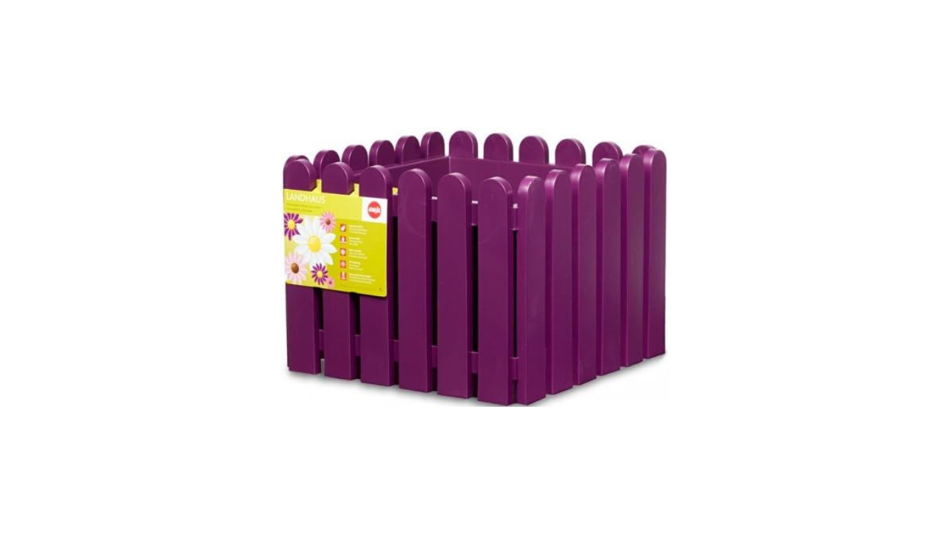Emsa 508746 Landhaus Flower Pot for Garden, Polypropylene – Purple
