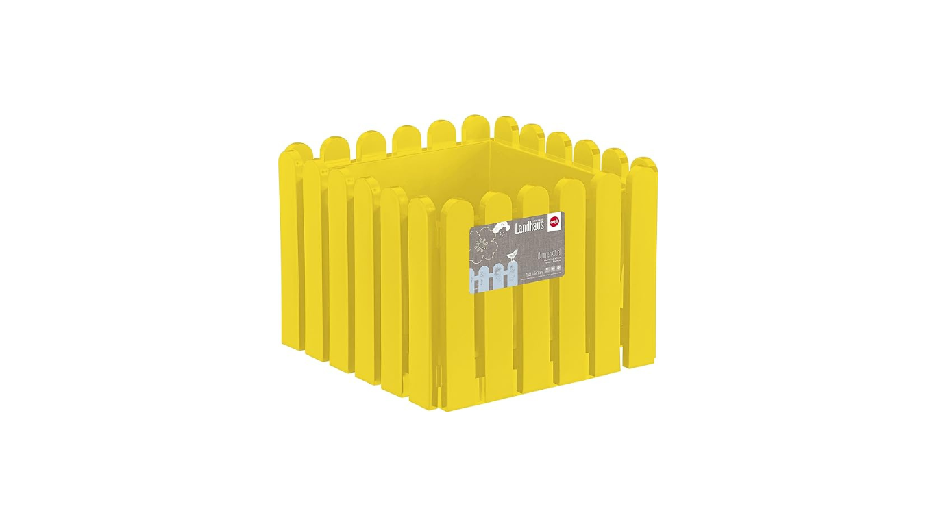 Emsa 514120 Landhaus Flower Pot for Garden, Polypropylene – Yellow