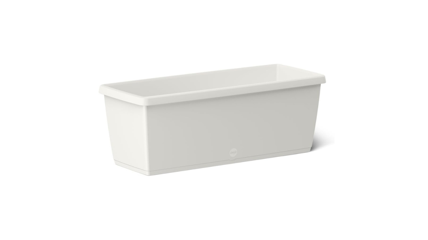 Emsa 518679 Flower-Pot – 75 x 20 x 18 cm, Watering System- White