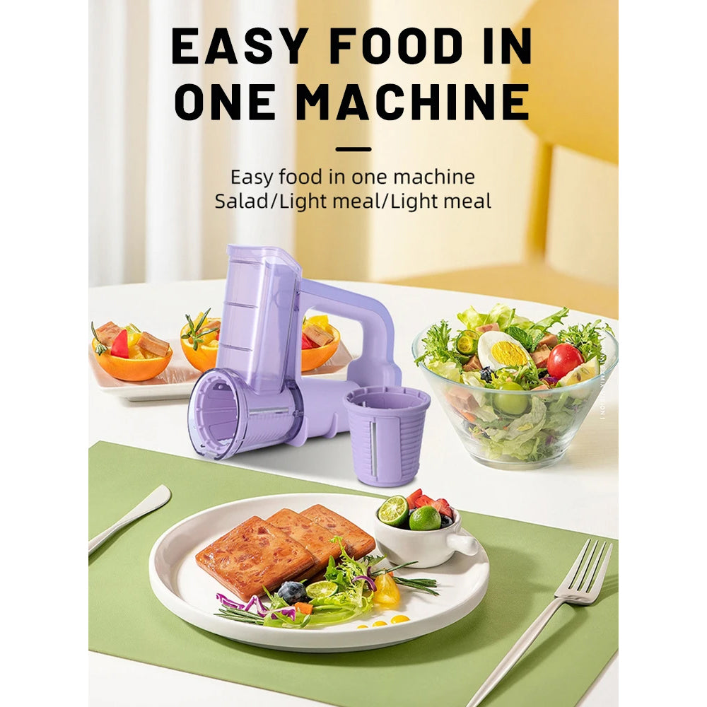 (Net) Multifunctional Electric Roller Vegetable Cutter
