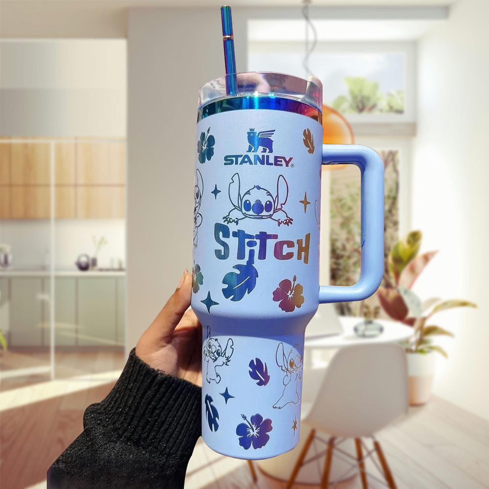 (Net) Stanley Blue Stitch Thermos Cup Tumbler 1.2 L Lebanon