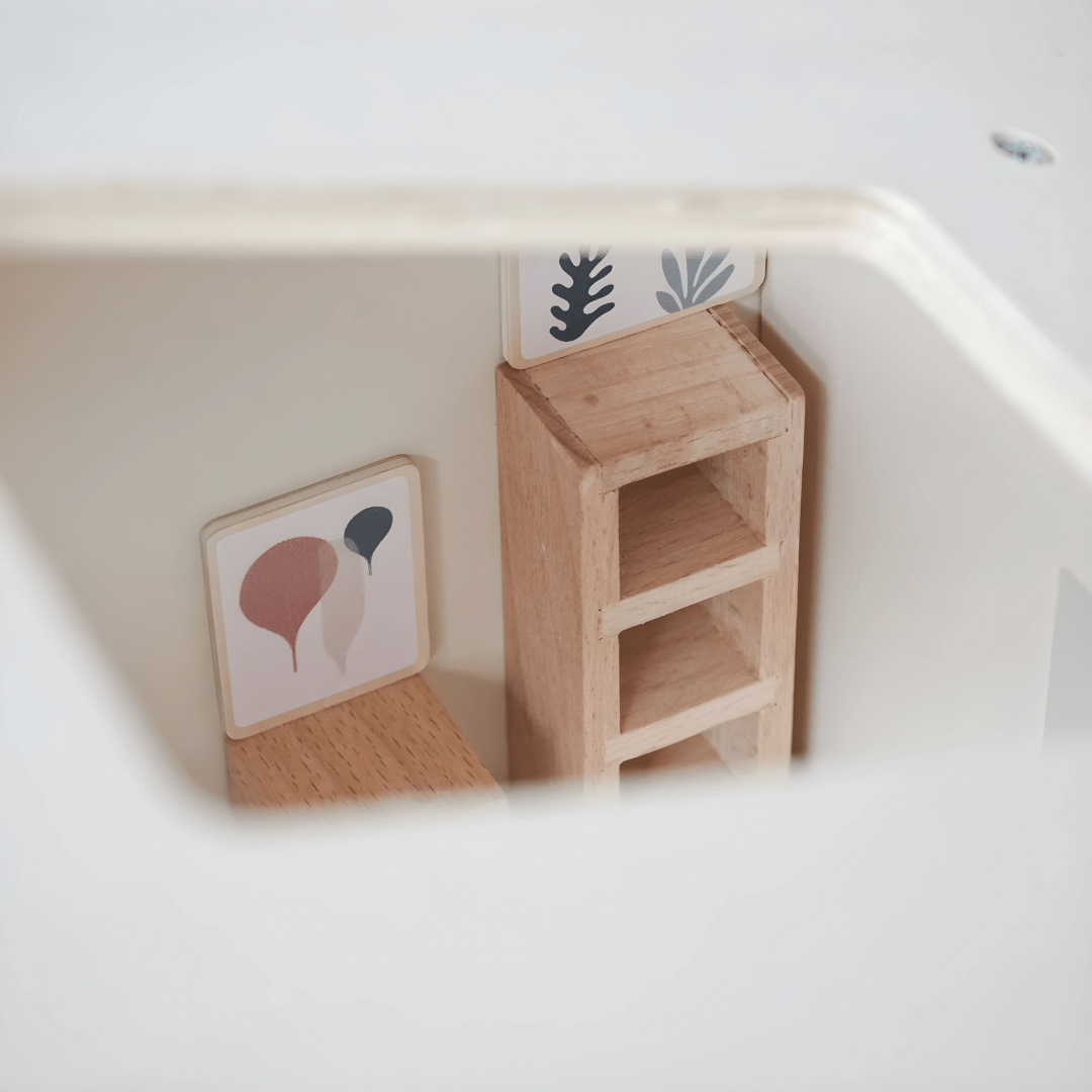 Furnished Wooden Dollhouse 3 Years +