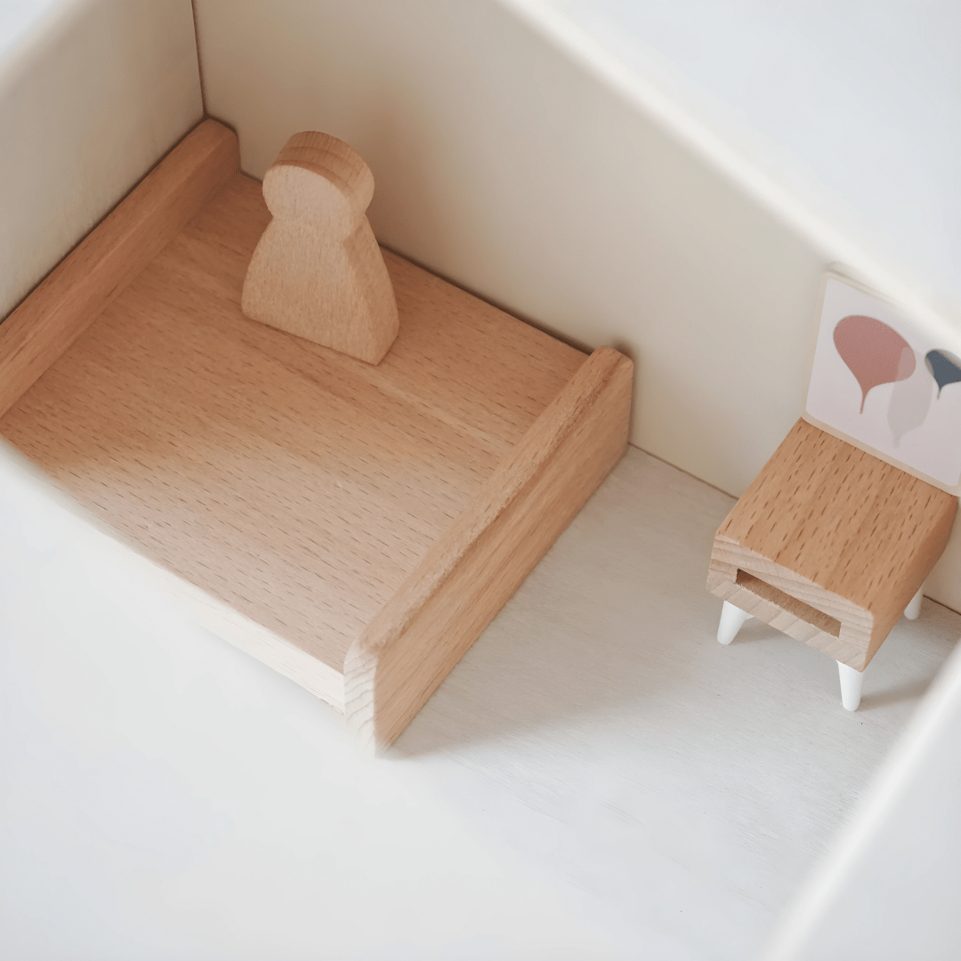 Furnished Wooden Dollhouse 3 Years +