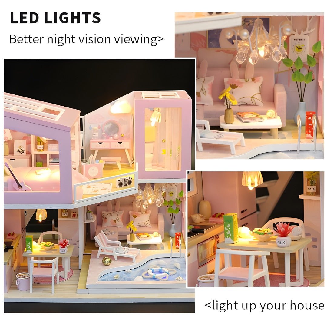 DIY First Love Miniature House – Wooden Furniture & LED Light