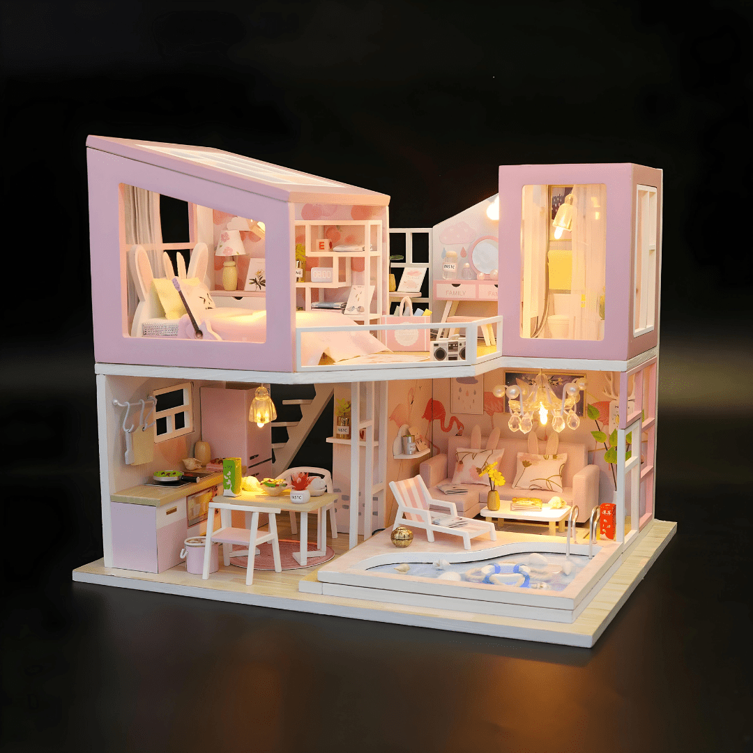 DIY First Love Miniature House – Wooden Furniture & LED Light