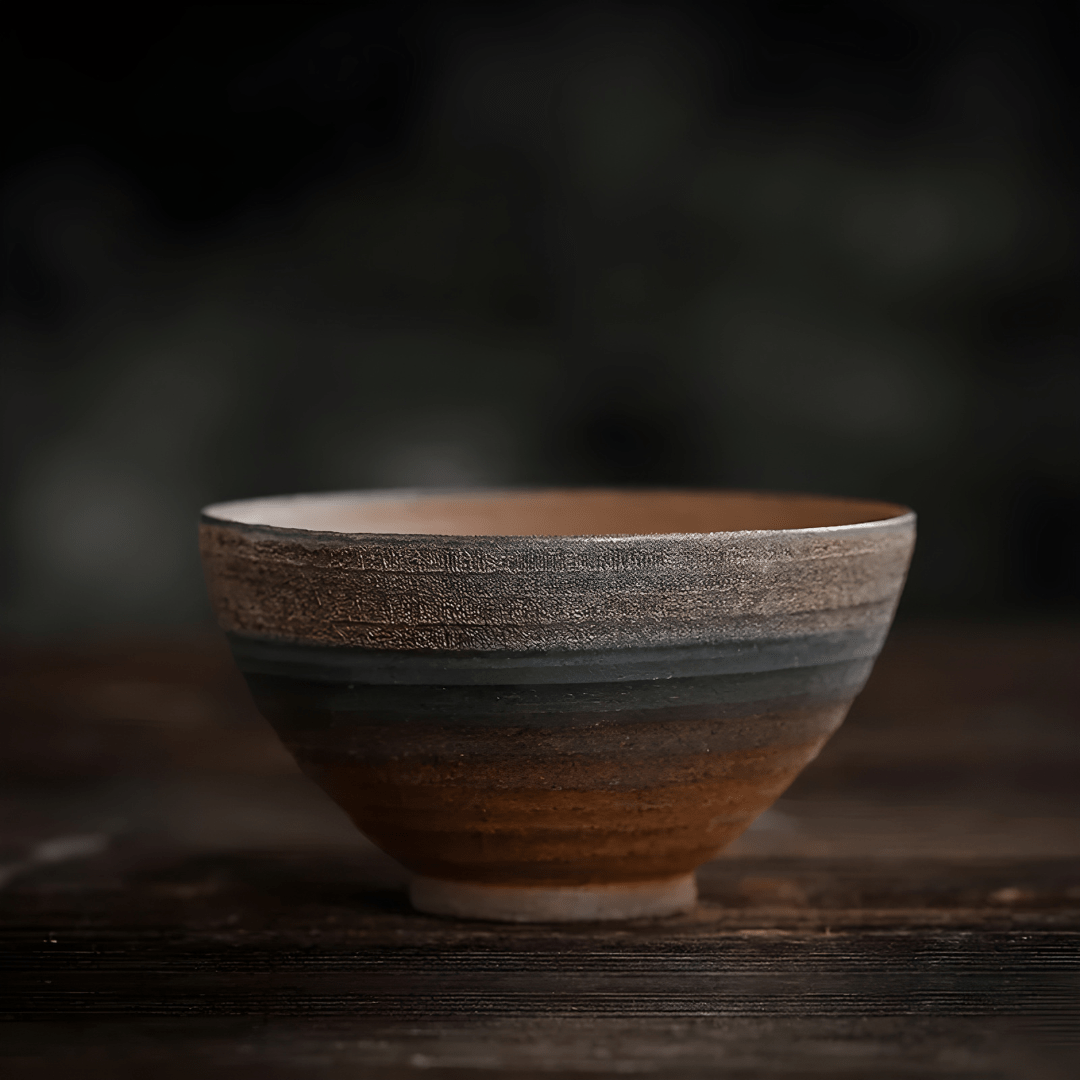 Japanese Style Stoneware Retro Cup With Saucer 80ML