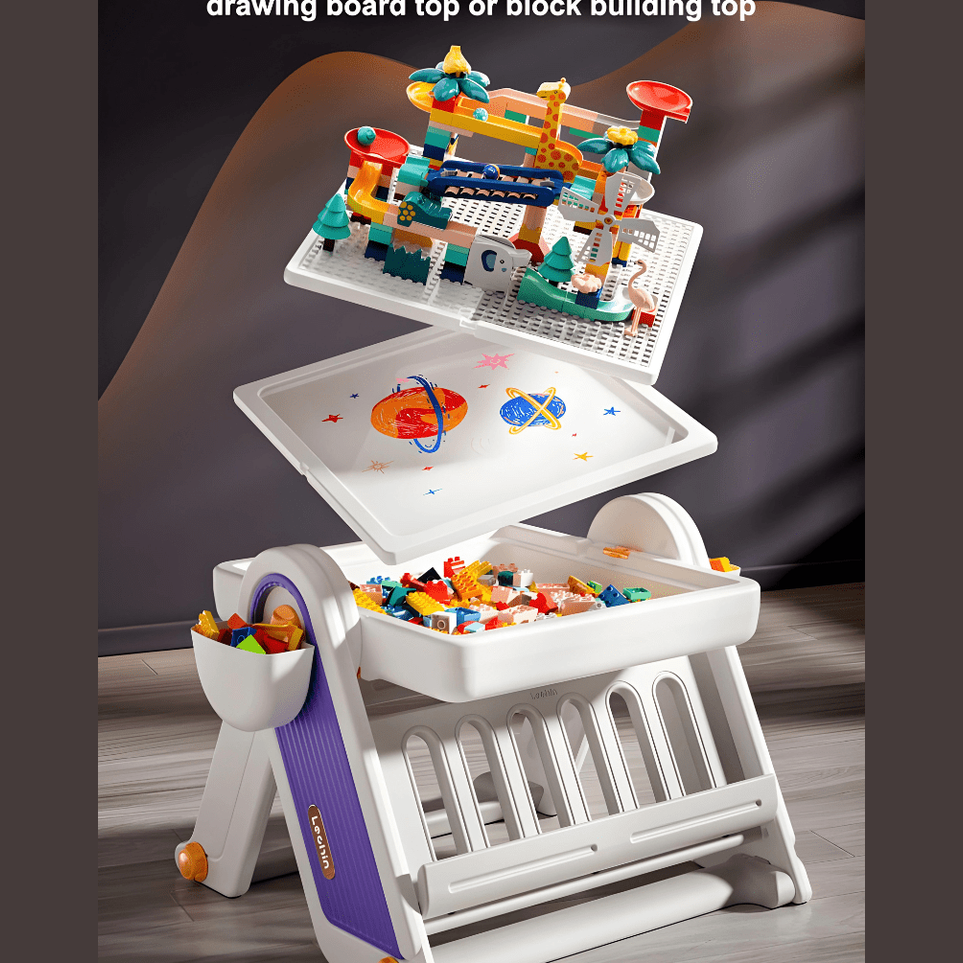 Adjustable Premium HDPE Multifunction Desk: Creative Play & Study