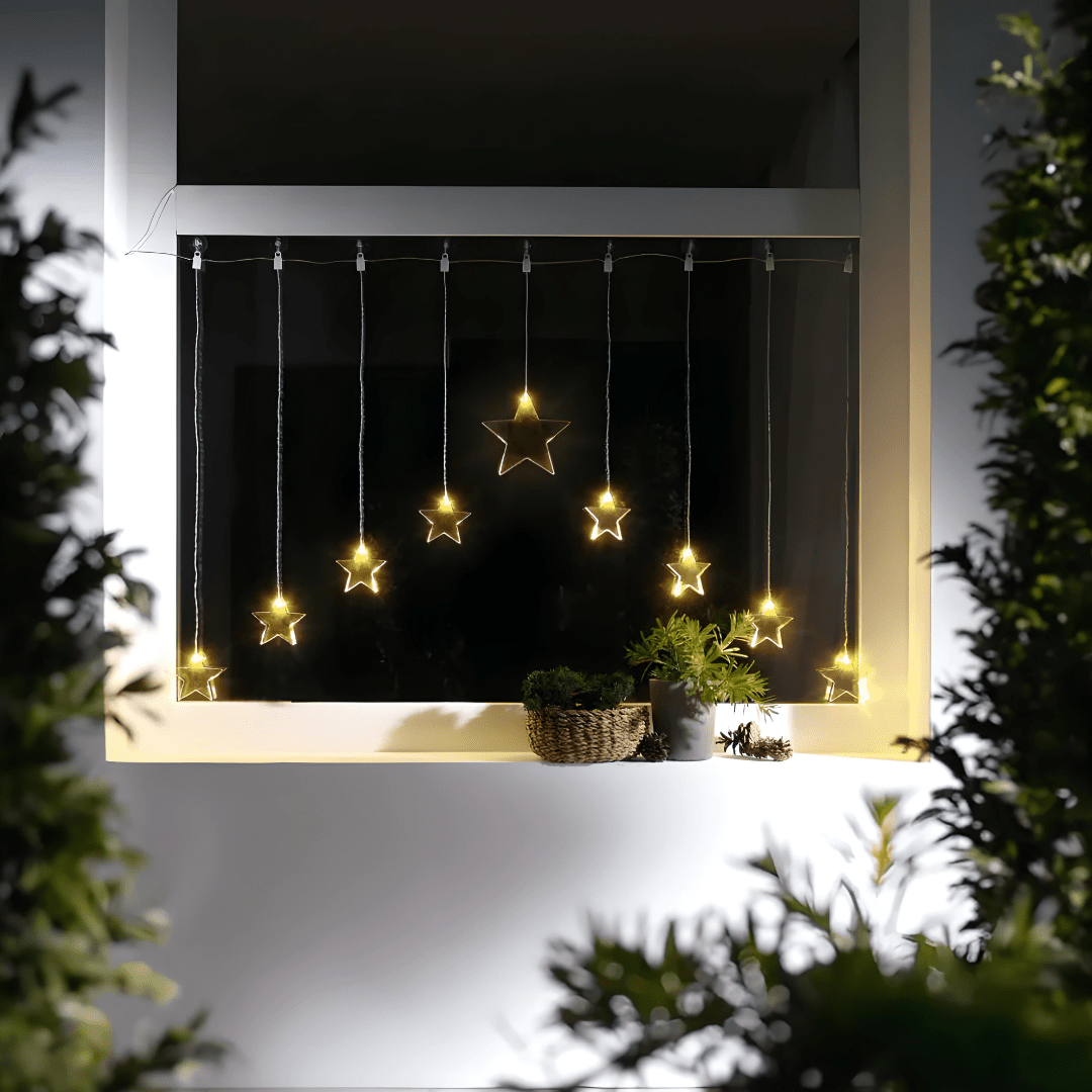 MELINERA Five Pointed Stars LED Curtain Light Lebanon"

