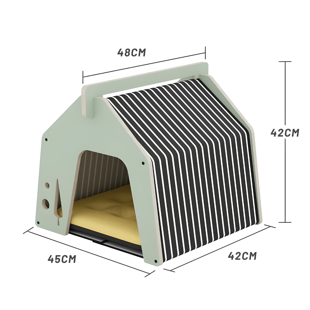 Multi-Layer Solid Wood Animal House