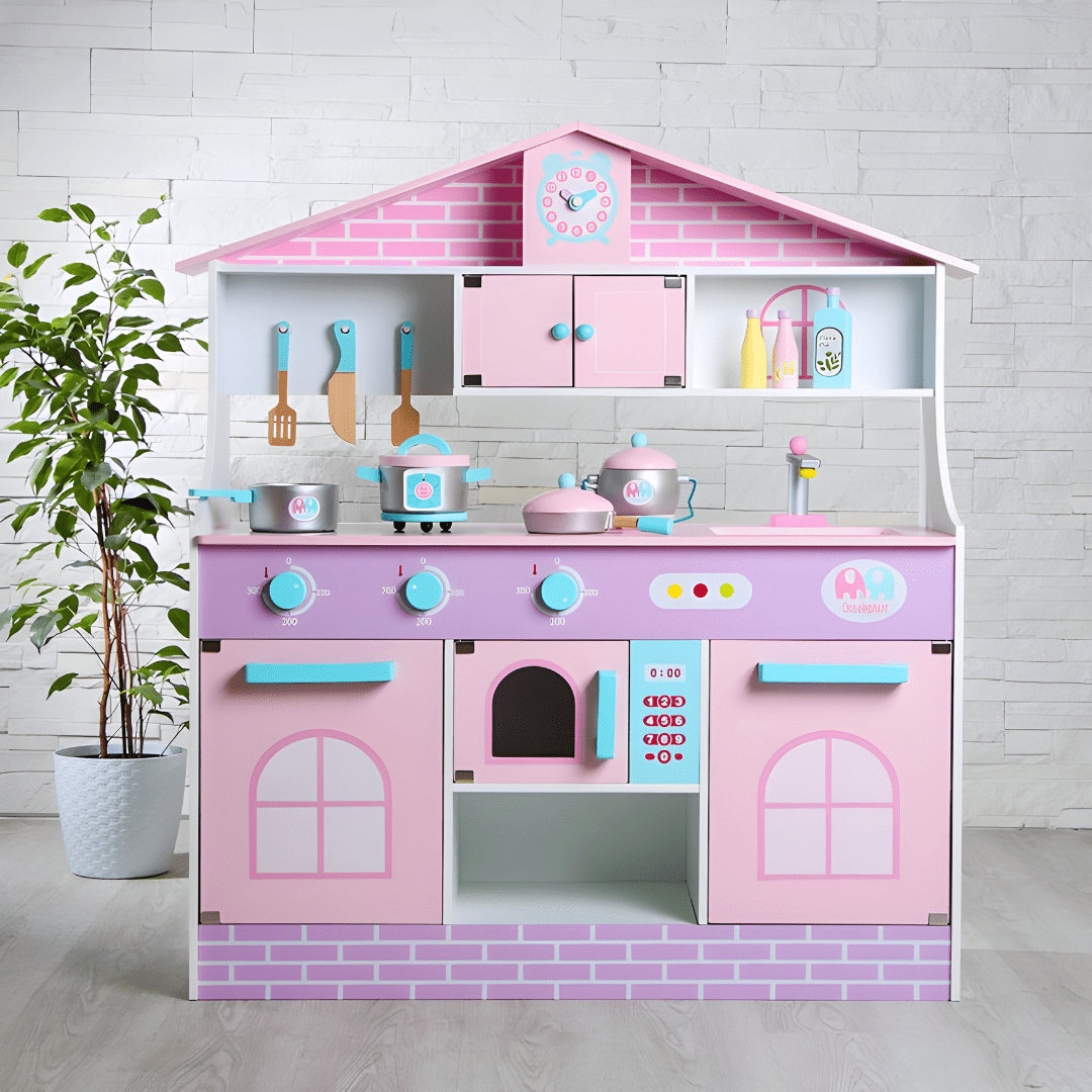 Beautiful Wooden Kitchen Toy With Full Accessories 81.5x28.5x94.5cm Lebanon"
