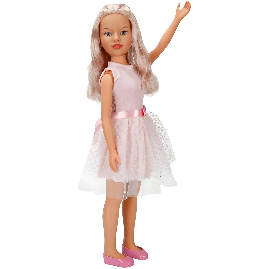 Clara Party Walking Doll 80cm – Pink or Blue Dress Options