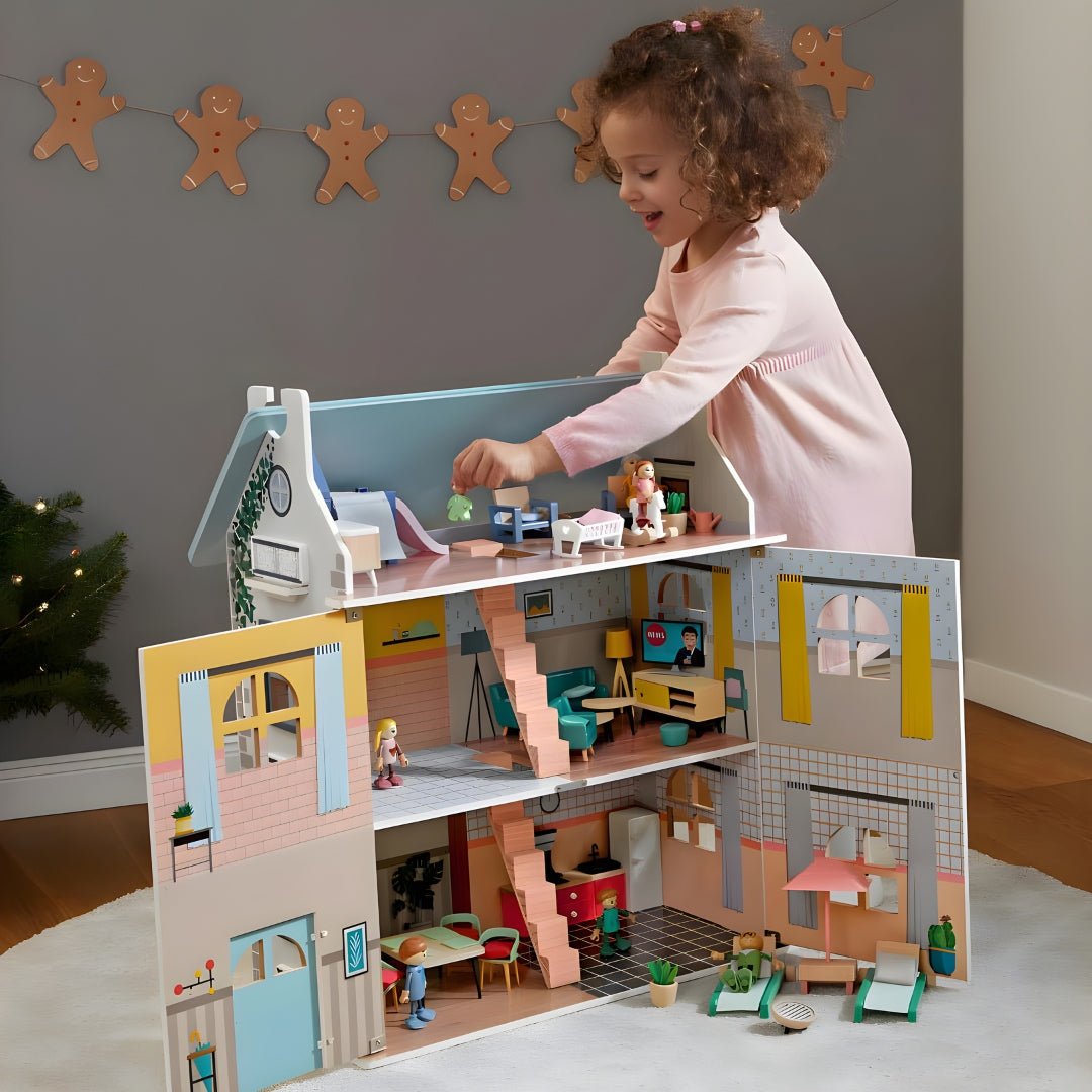 Playtive Wooden Dollhouse Cabinet 3 Floors