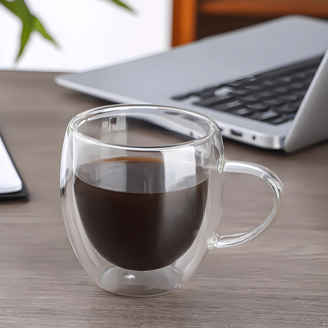 Premium Double Wall Glass Cup 150ml – Lightweight & Heat-Resistant