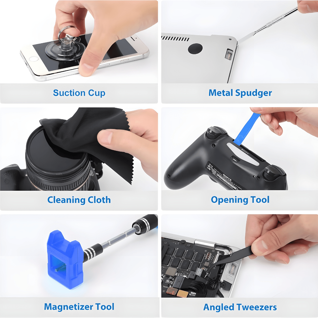 142-in-1 Precision Electronics Screwdriver Set – 120 Magnetic Bits + 22 Repair Tools