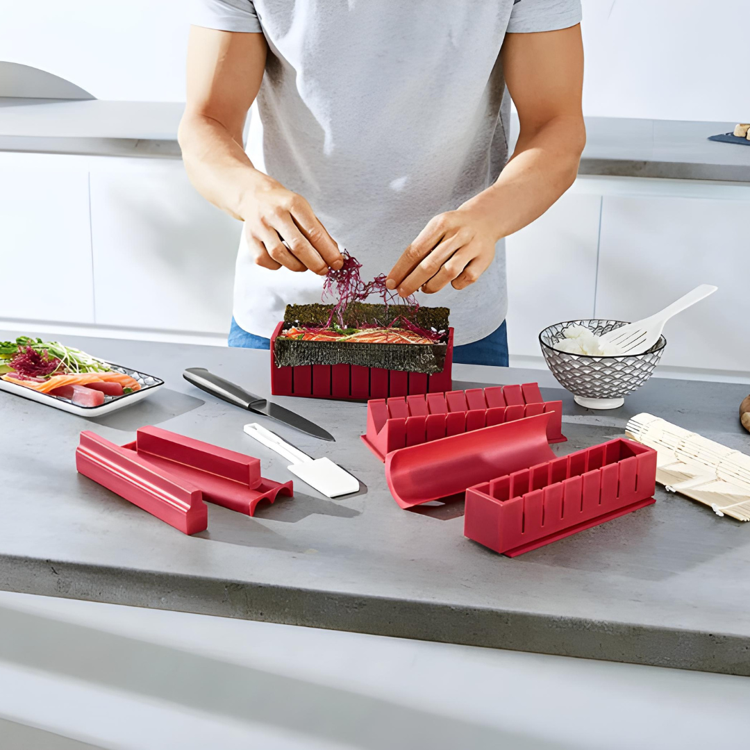 Super Sushi Maker Set – 10-Piece DIY Sushi Kit (3-in-1 Miracle Mold)