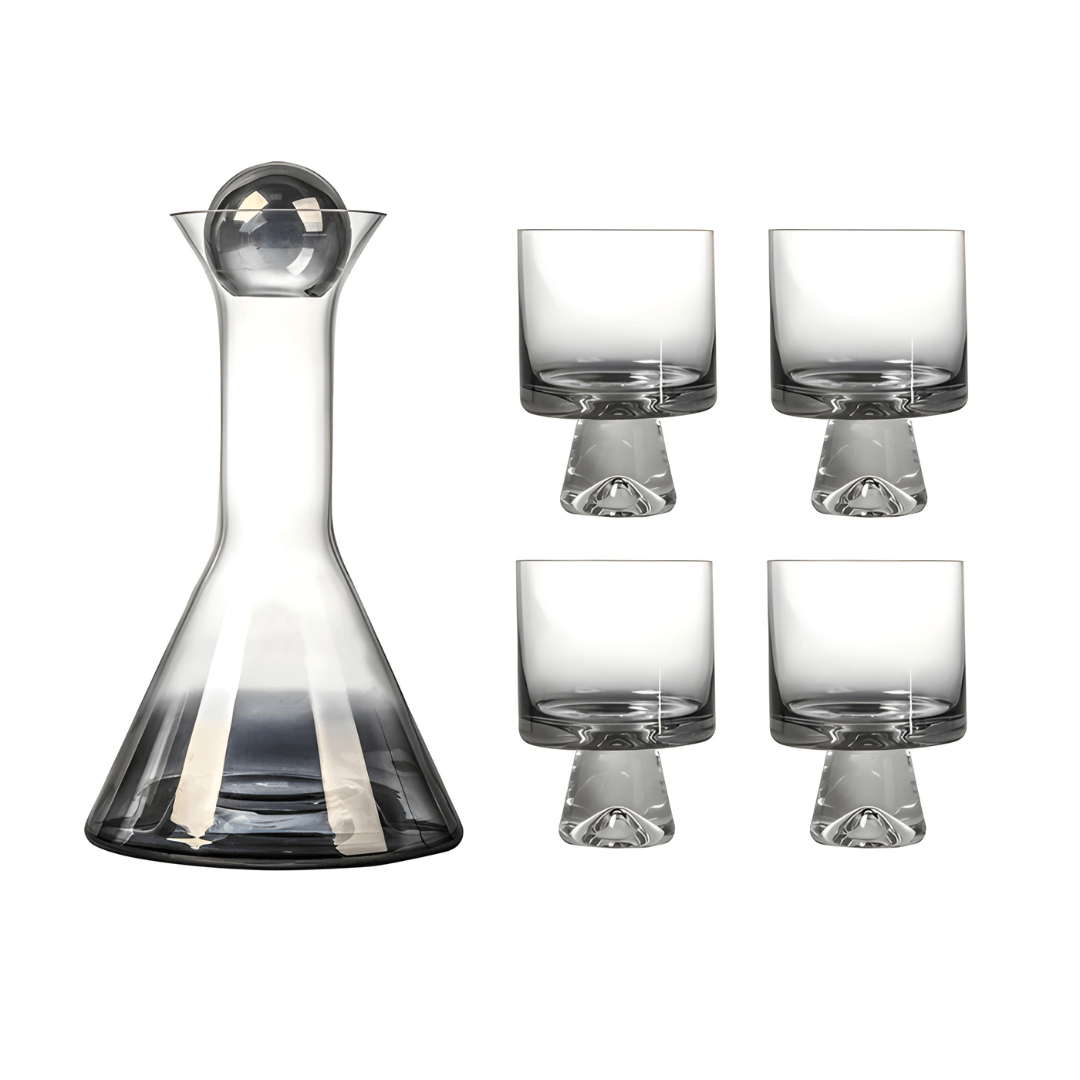 Handmade 1500ml Crystal Decanter & Gradient Glass Set