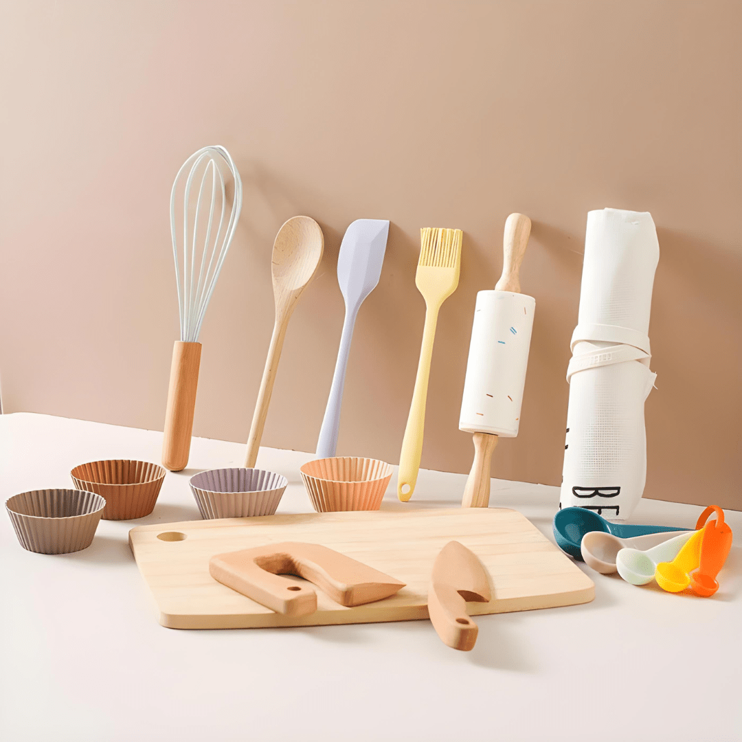 Kids Cooking & Baking Set – Real Little Chef Utensils (3 Years+)