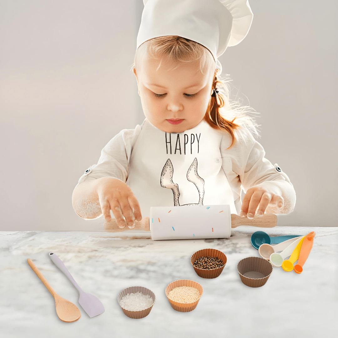 Kids Cooking & Baking Set – Real Little Chef Utensils (3 Years+)