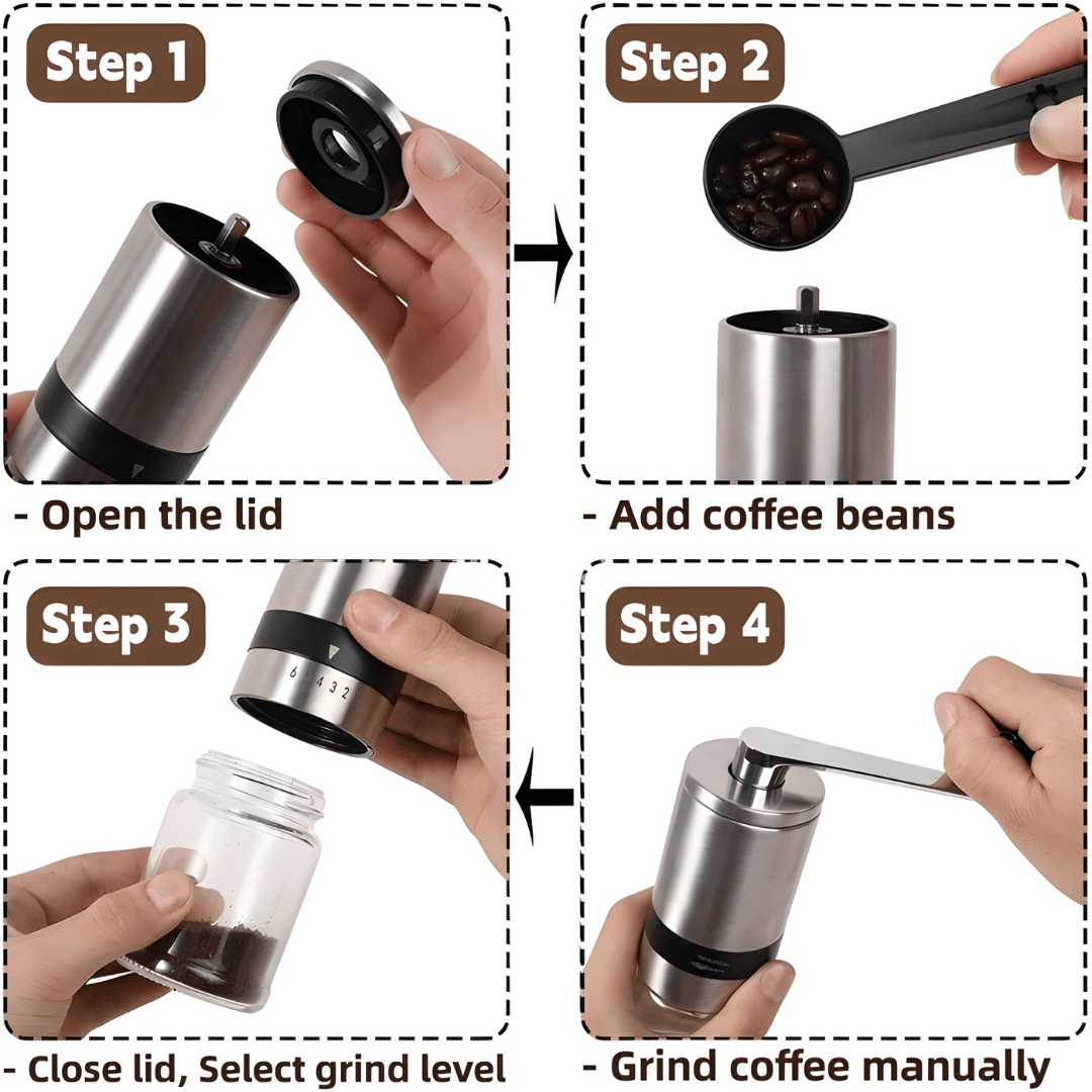 Manual Coffee Grinder with Adjustable Coarseness
