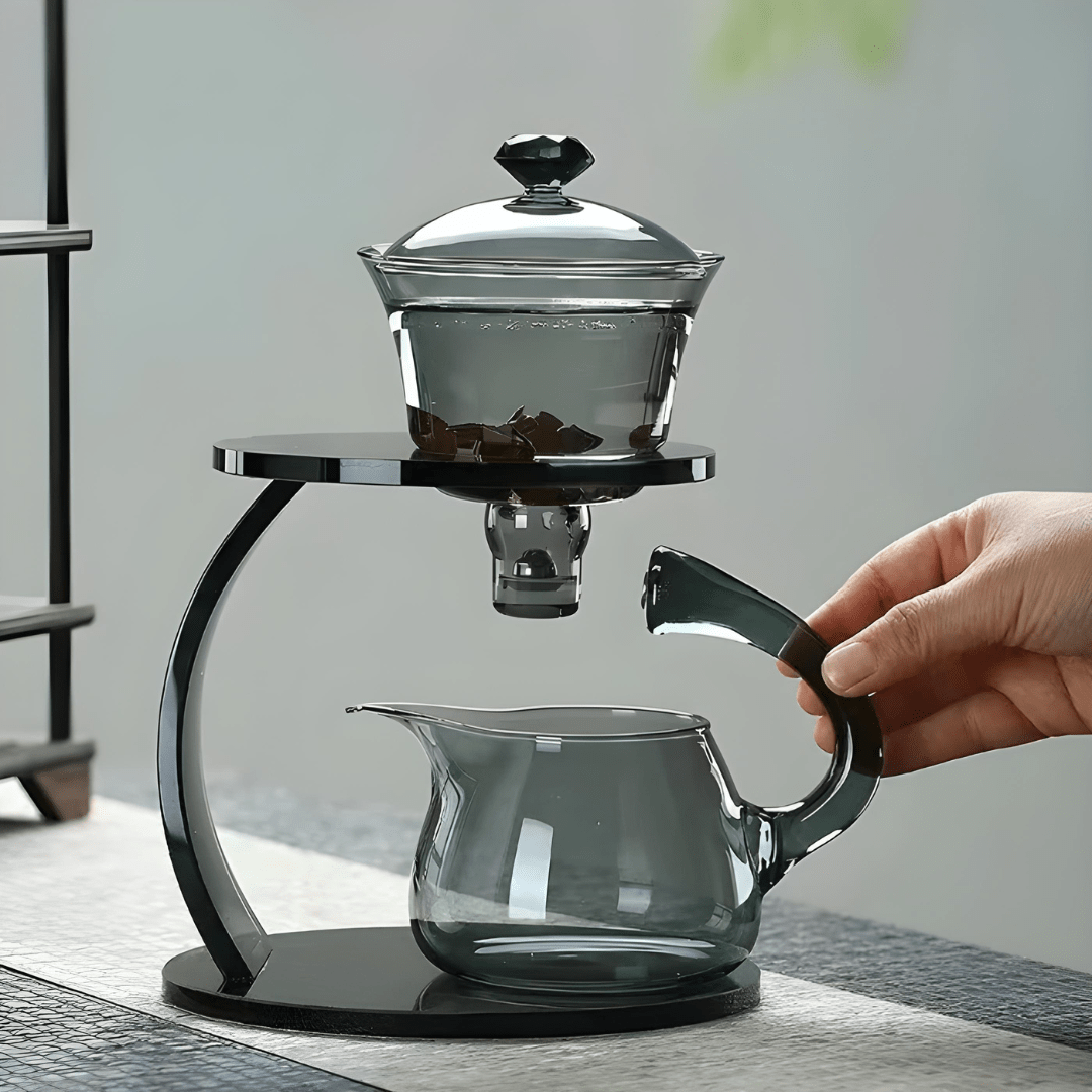 Semi-Automatic Unique Glass Tea Pot