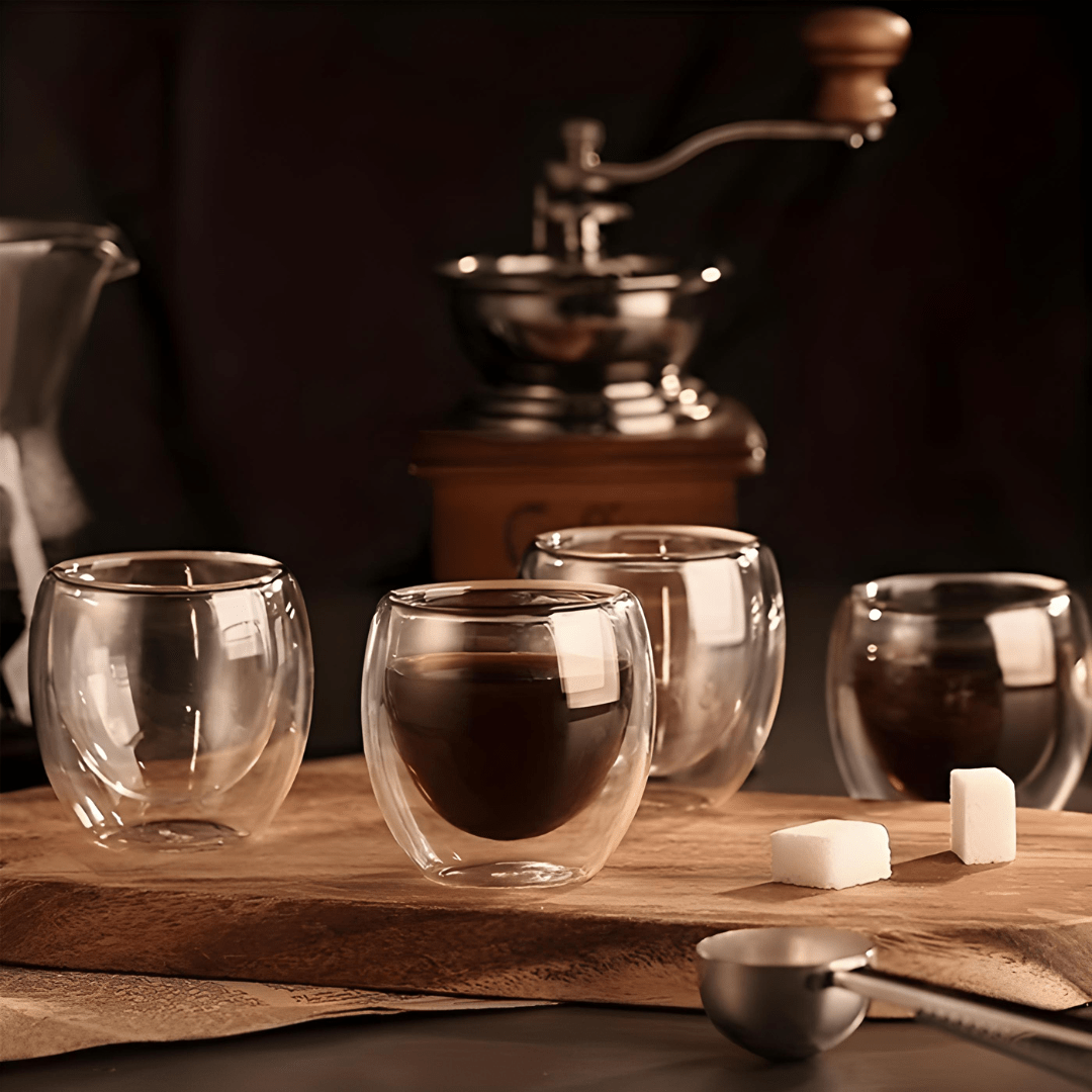 Mini Double Wall Glass Cup 150ML – Premium Heat-Resistant Espresso Glass