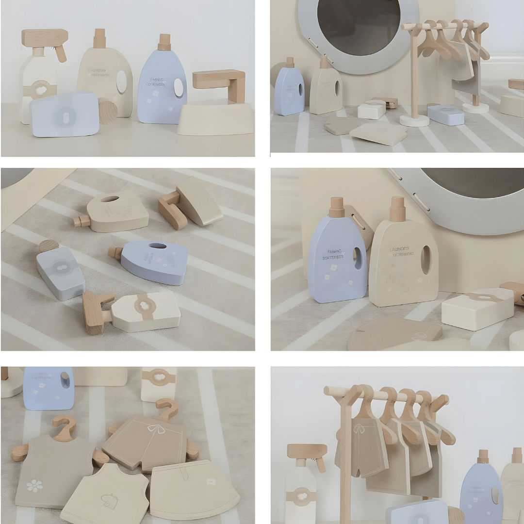 High Quality Wooden Washing Machine With Accessories 38 × 45 × 25 cm