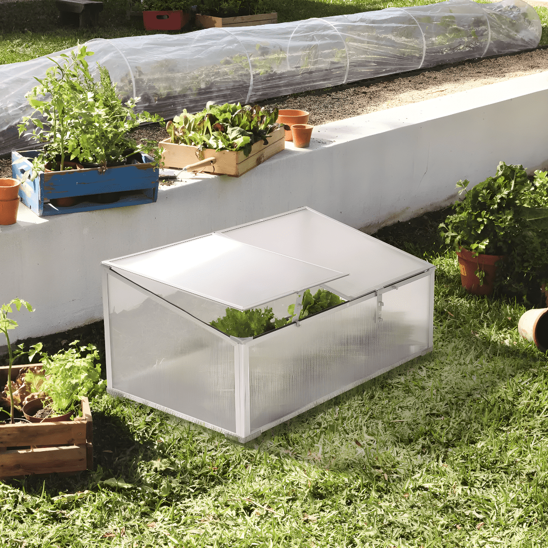 Mini Greenhouse with UV-Resistant Polycarbonate & Aluminum Frame – 100×40×60 cm