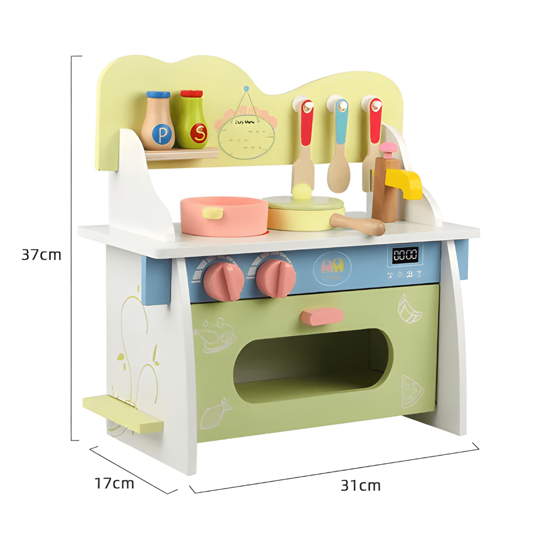 Wooden Mini Kitchen Set for Kids – Pretend Play Toy
