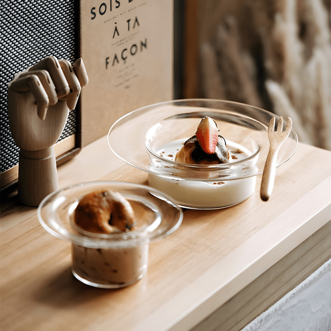 Elegant 250ml Clear Glass Dessert & Salad Bowl