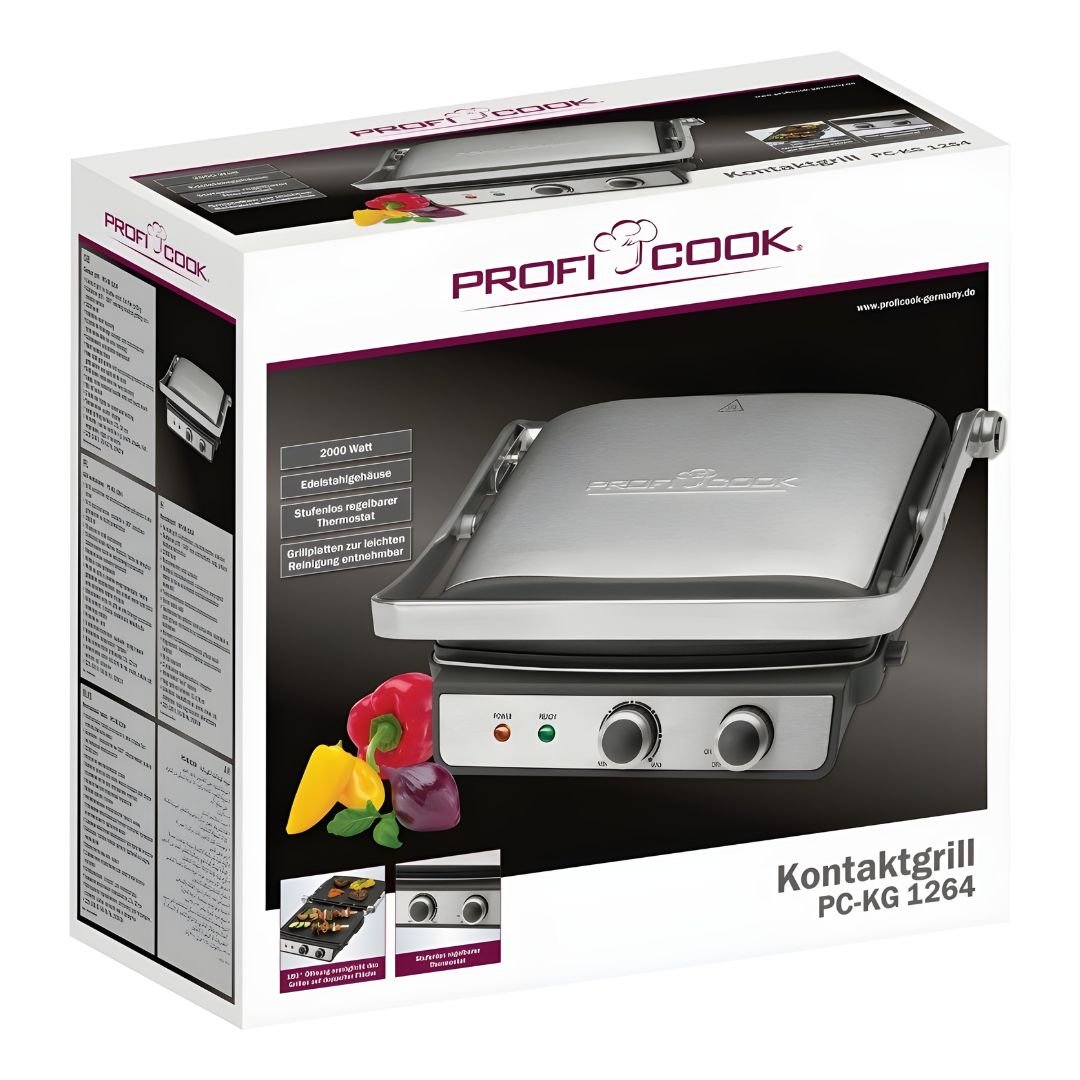 ProfiCook PC-KG 1264 Electric Contact Grill – 2000W
