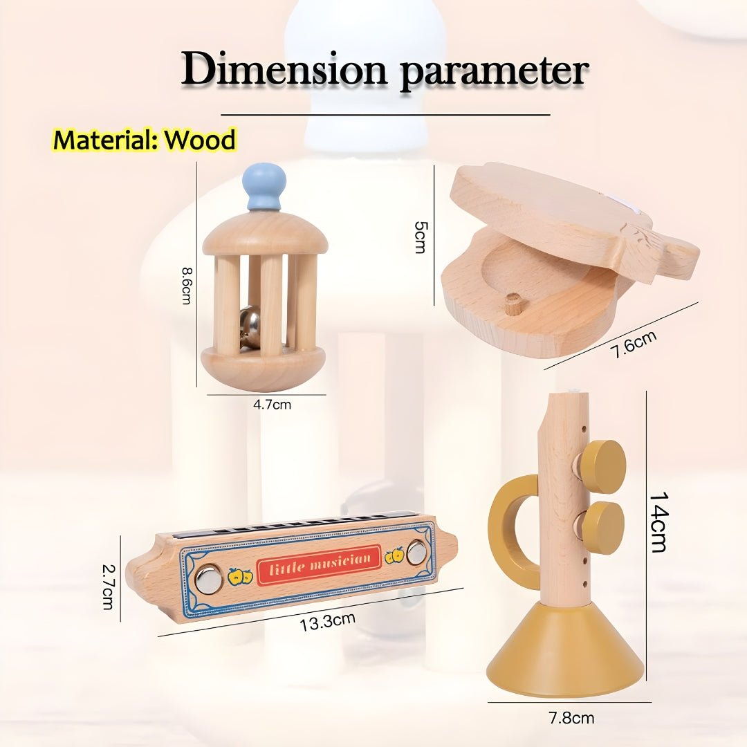 Little Musician Wooden Instrument Set for Toddlers (36+ Months)