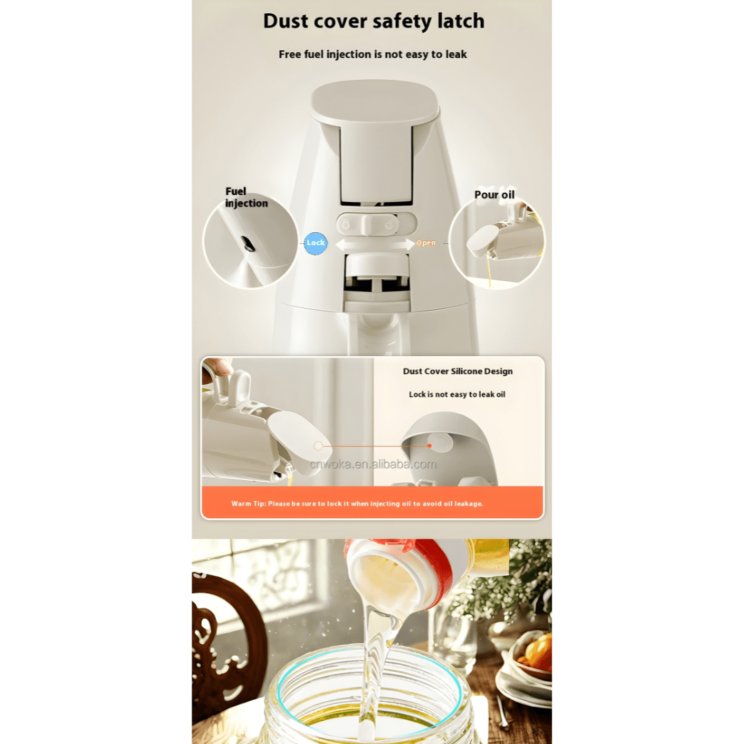 2-in-1 Premium Glass Oil Dispenser Bottle – 300ML