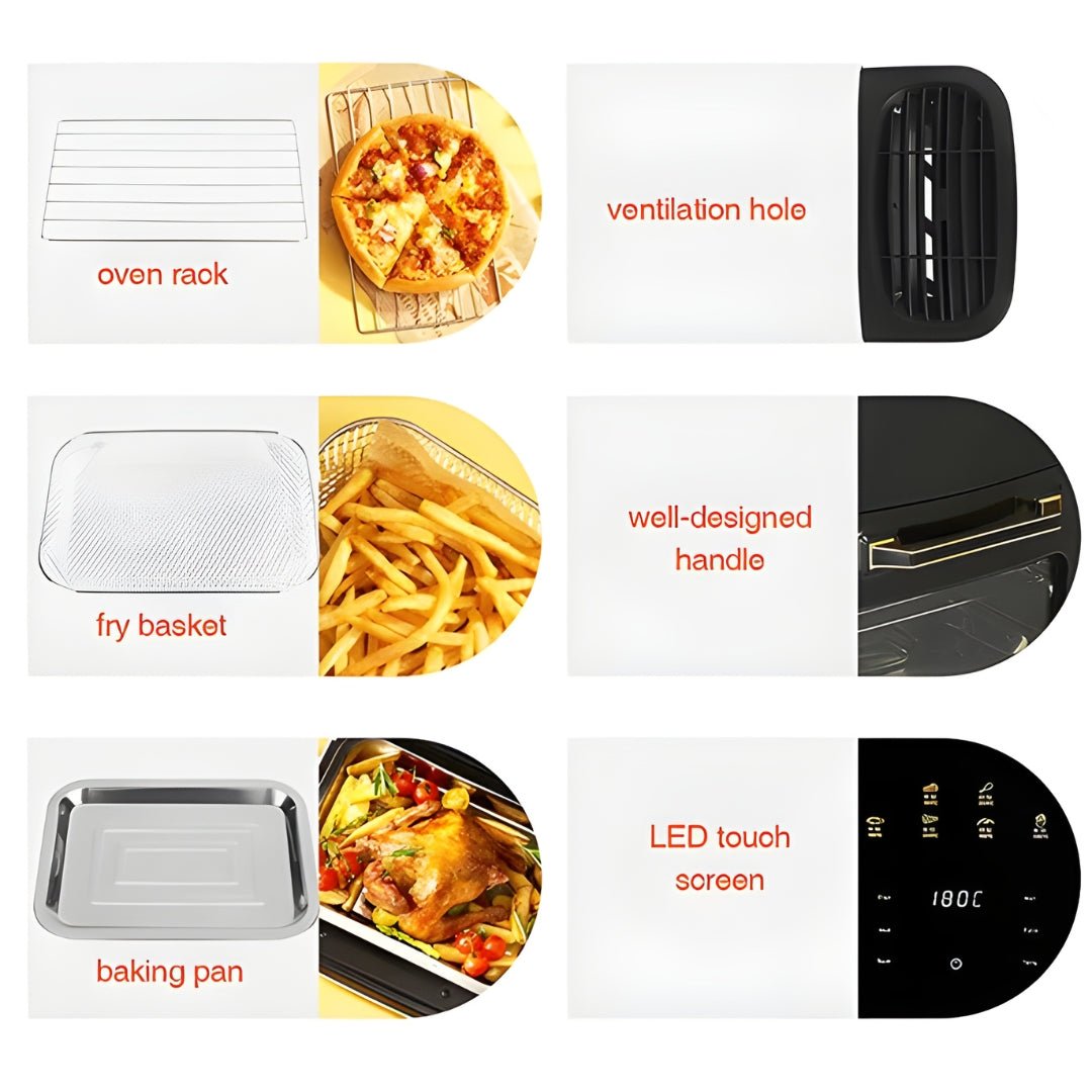 EISENTHAL High Capacity 15L Air Fryer 1400W LED Touch 3D Hot Air