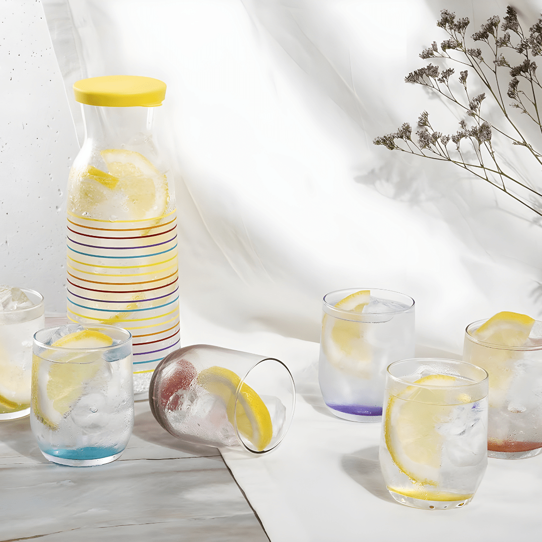 Carafe Glass Set 1.2L With 6 Glasses Lebanon"
